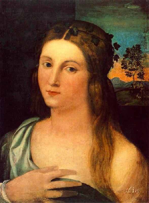 Palma Vecchio Portrait of a Young Woman ag Sweden oil painting art